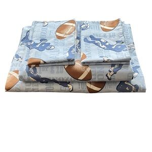 Company Kids Football Word Art Sports Theme 4 Piece Full Size Sheet Set